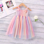 Rainbow Mesh Tutu Dress