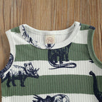 Dinosaur Tank Top and Shorts Set