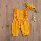 Ruffled Lace Romper with Bow