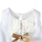 White Lace Dress with Bow