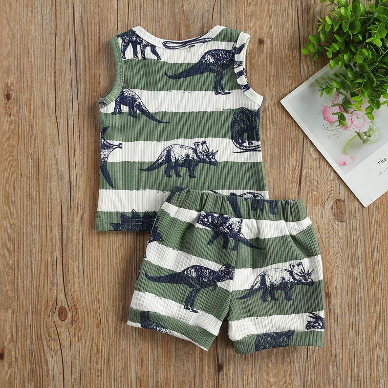 Dinosaur Tank Top and Shorts Set