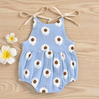 Shoulder Tie Daisy Romper