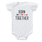Born Together Friends Forever Twin Onesies