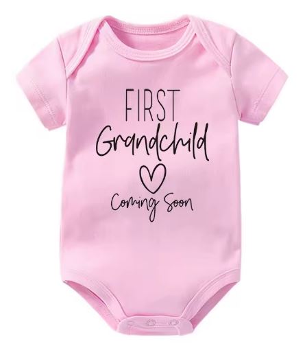 First Grandchild Coming Soon Onesie