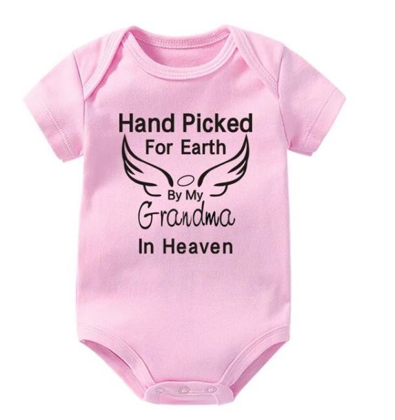 Hand Picked Grandma Angel Wing Onesie