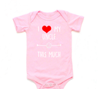 I Love My Uncle This Much Onesie (Multiple Colors)