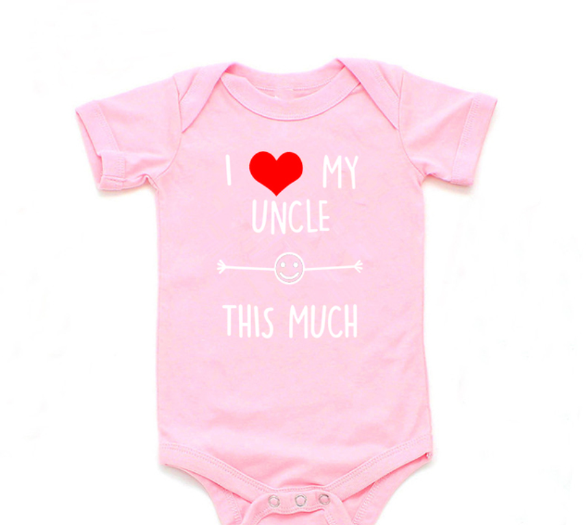 I Love My Uncle This Much Onesie (Multiple Colors)