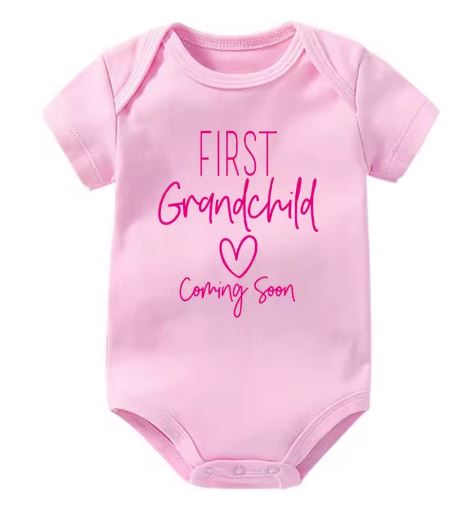First Grandchild Coming Soon Onesie