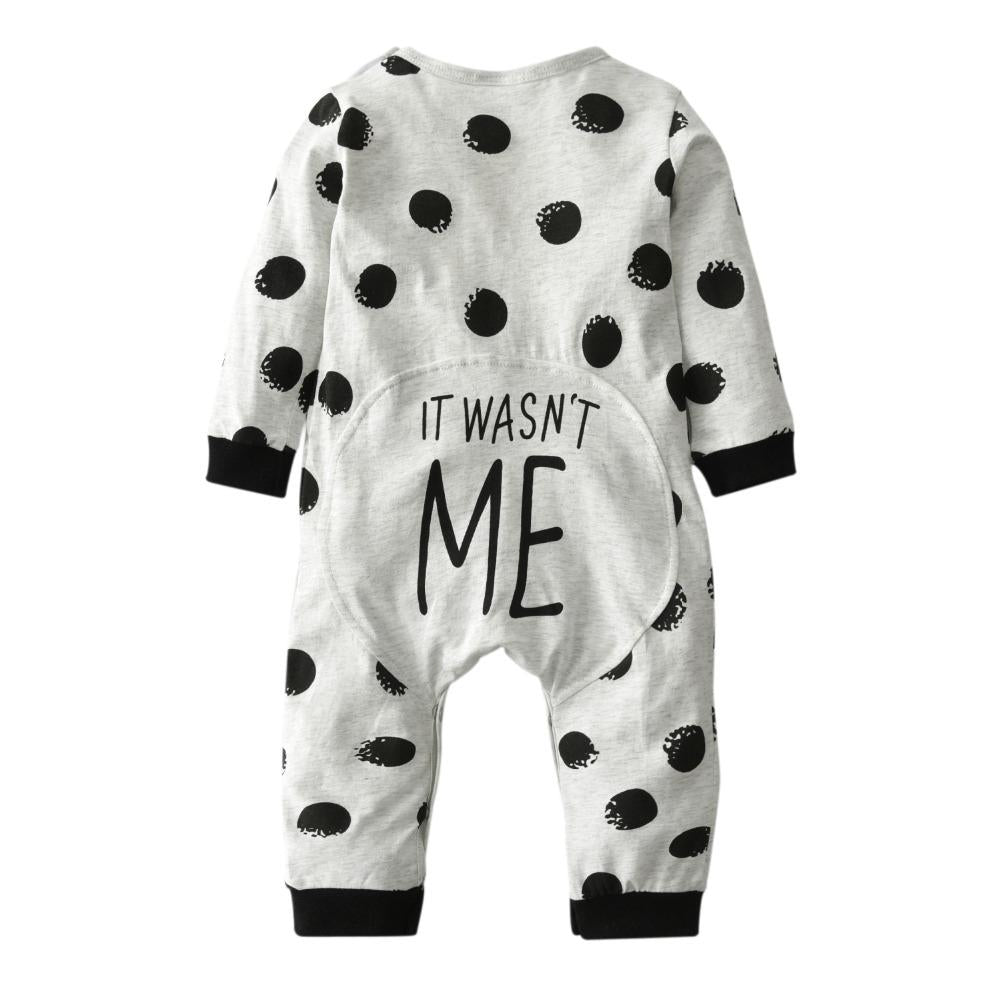 It Wasn't Me Polka Dot Romper