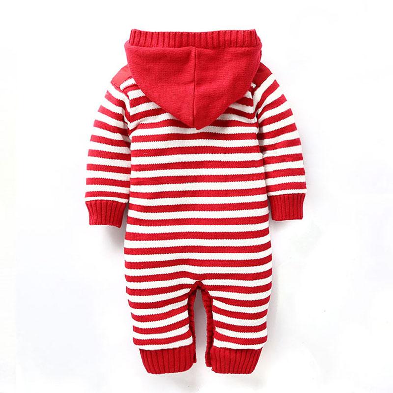 Striped Winter Knitted Romper (Multiple Colors)