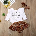 Baby Girl I Got it From My Mama Leopard Print Outfit
