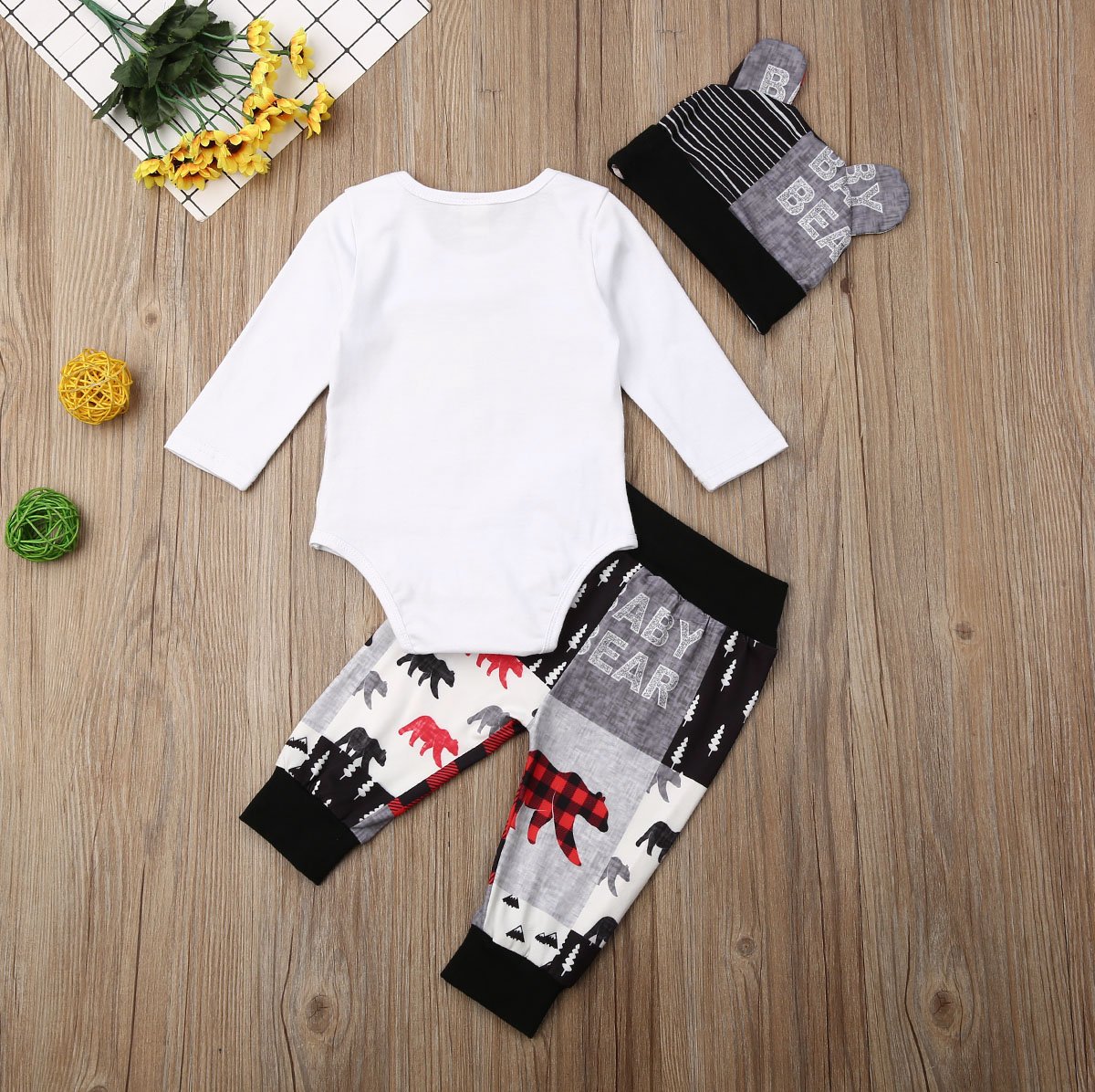 Plaid Baby Bear Outfit