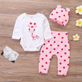 Baby Girl Pink Polka Dot Giraffe Outfit