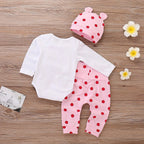 Baby Girl Pink Polka Dot Giraffe Outfit