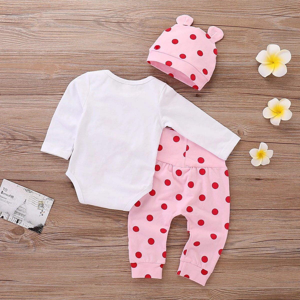 Baby Girl Pink Polka Dot Giraffe Outfit