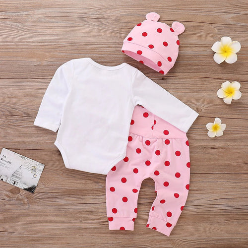 Baby Girl Pink Polka Dot Giraffe Outfit