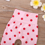 Baby Girl Pink Polka Dot Giraffe Outfit