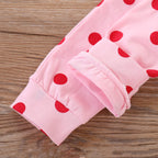 Baby Girl Pink Polka Dot Giraffe Outfit