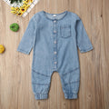 Long Sleeve Denim Romper