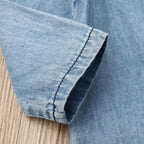 Long Sleeve Denim Romper