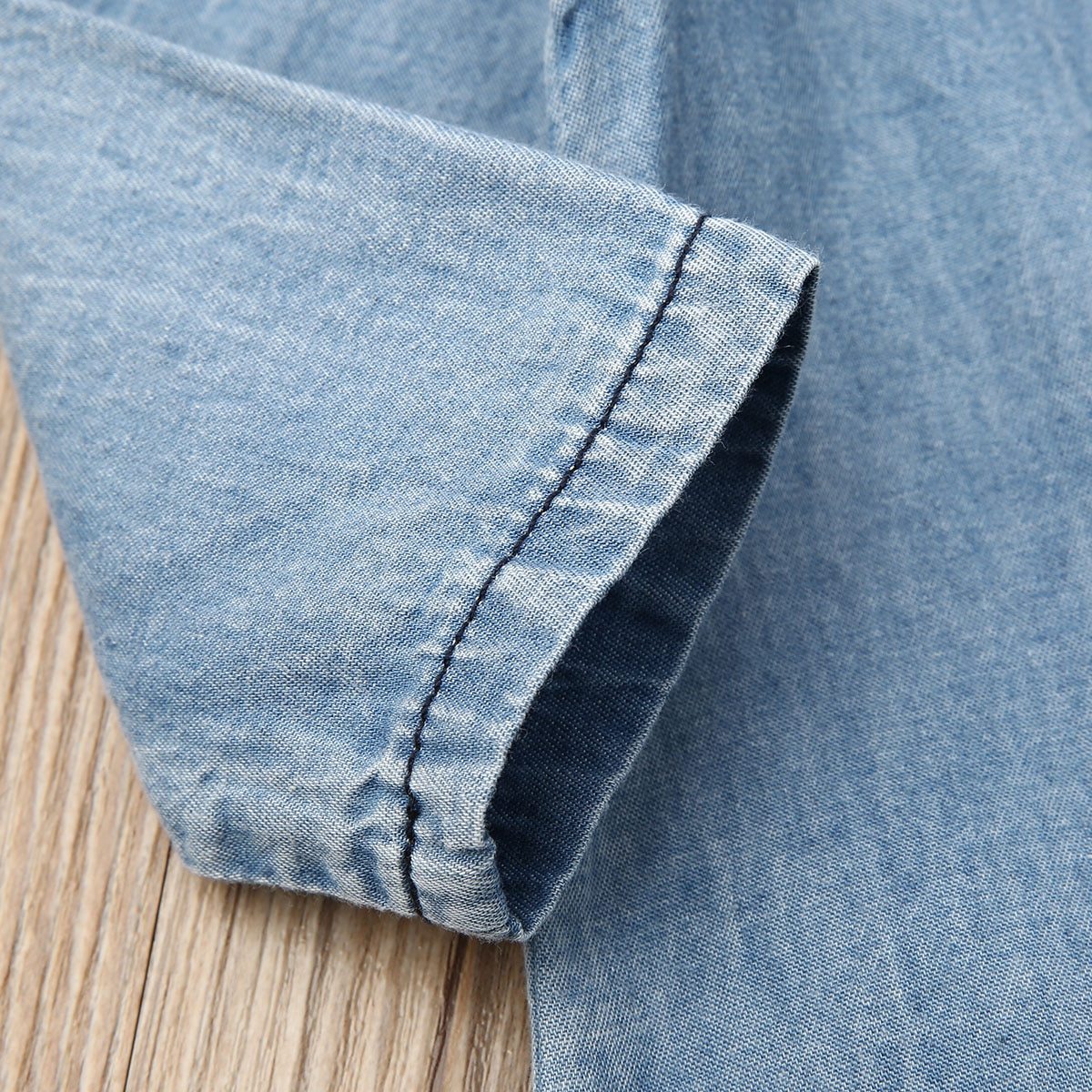 Long Sleeve Denim Romper