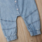 Long Sleeve Denim Romper