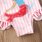 Striped Tassel Mermaid Swimsuit