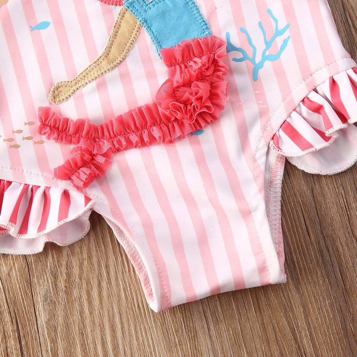 Striped Tassel Mermaid Swimsuit