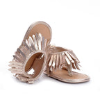Neutral Summer Tassel Sandals