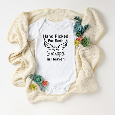 Hand Picked Grandpa Angel Wing Onesie