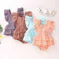 Ruffle Hem Bow Romper