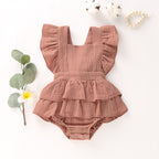 Ruffle Hem Bow Romper