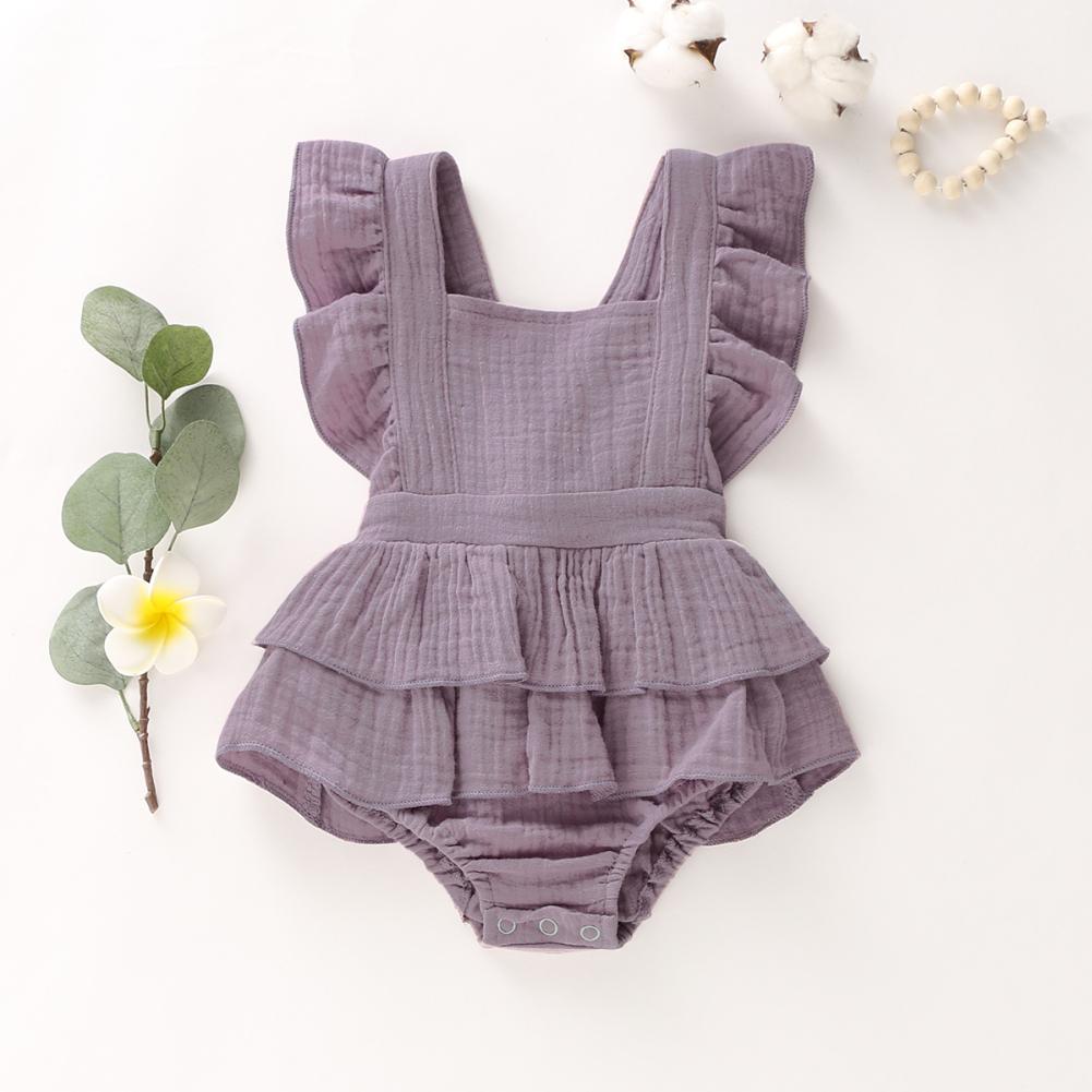 Ruffle Hem Bow Romper