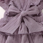 Ruffle Hem Bow Romper