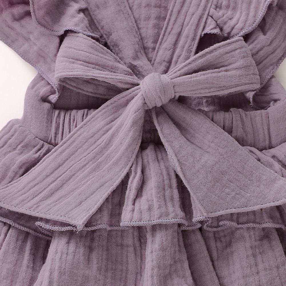 Ruffle Hem Bow Romper