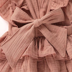 Ruffle Hem Bow Romper