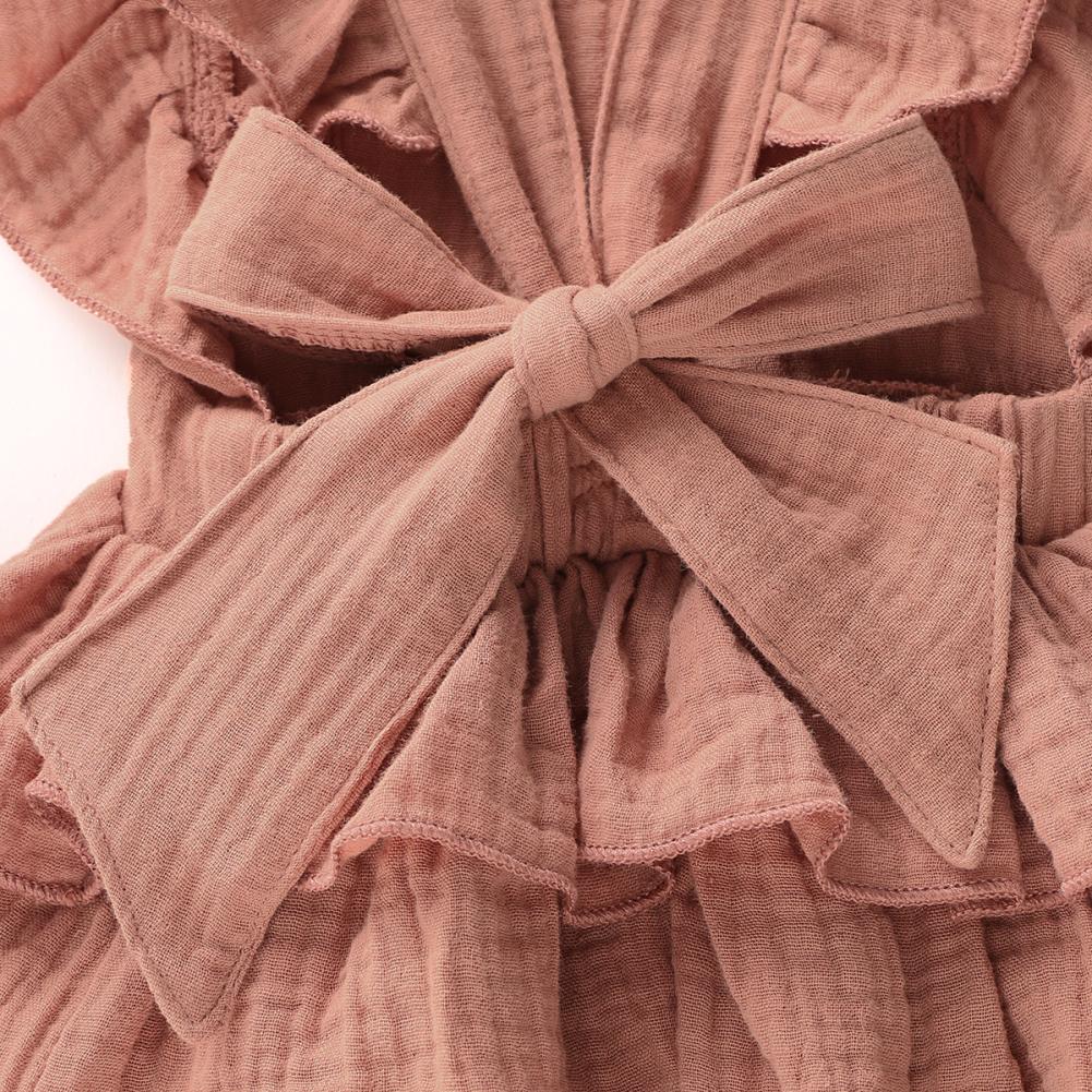 Ruffle Hem Bow Romper