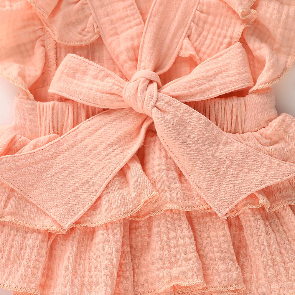 Ruffle Hem Bow Romper