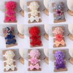 3 Pack Floral Bow Headbands