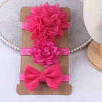 3 Pack Floral Bow Headbands