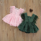 Floral Lace Feather Dress