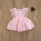 Floral Lace Feather Dress