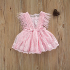 Floral Lace Feather Dress