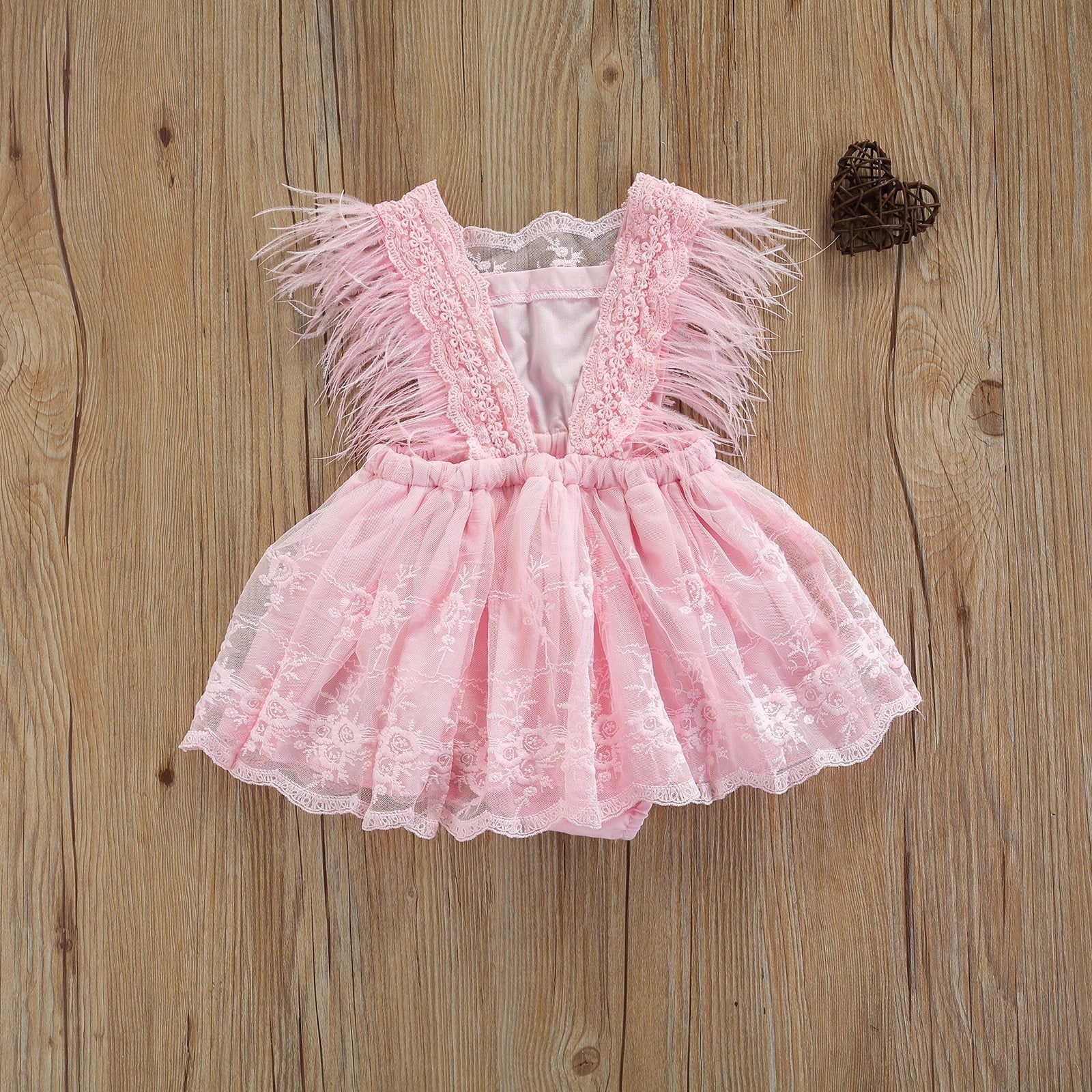 Floral Lace Feather Dress