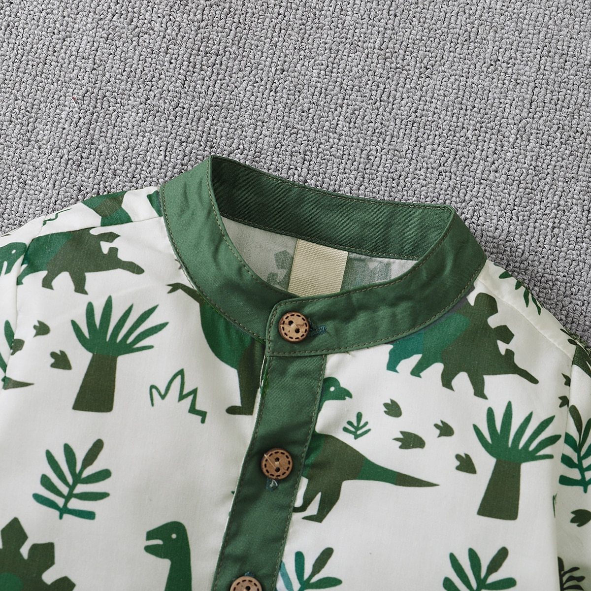 Dinosaur Button Shirt with Shorts