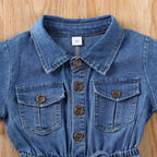 Denim Pocket Romper