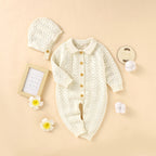 Knitted Romper with Bonnet