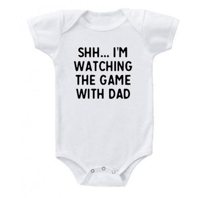 Dad and I are Watching the Game Onesie (Multiple Colors)