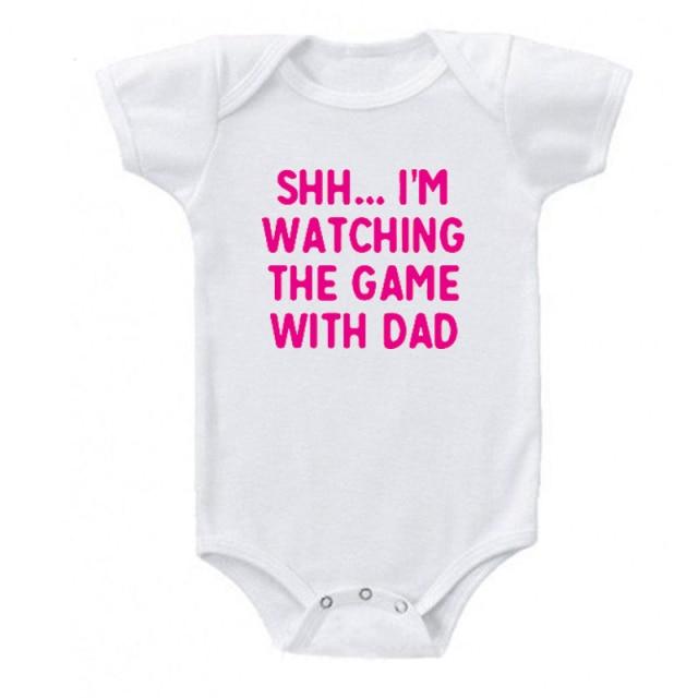 Dad and I are Watching the Game Onesie (Multiple Colors)