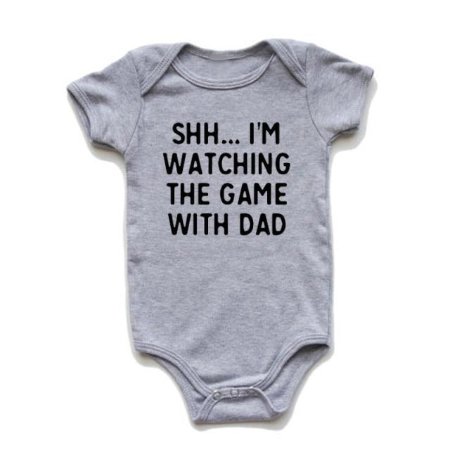 Dad and I are Watching the Game Onesie (Multiple Colors)